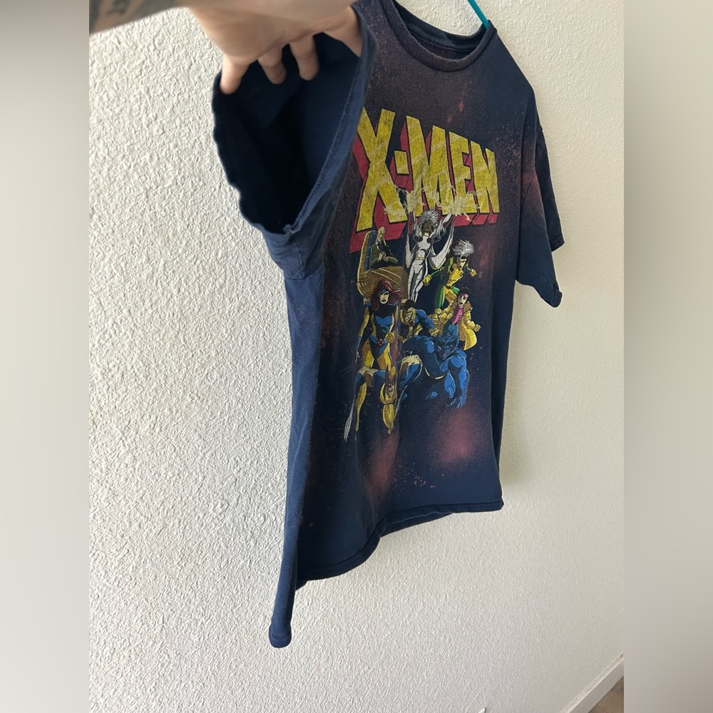 Marvel X-Men Graphic Tee L Bleached Distressed Galaxy Style Shirt - Picture 2 of 8